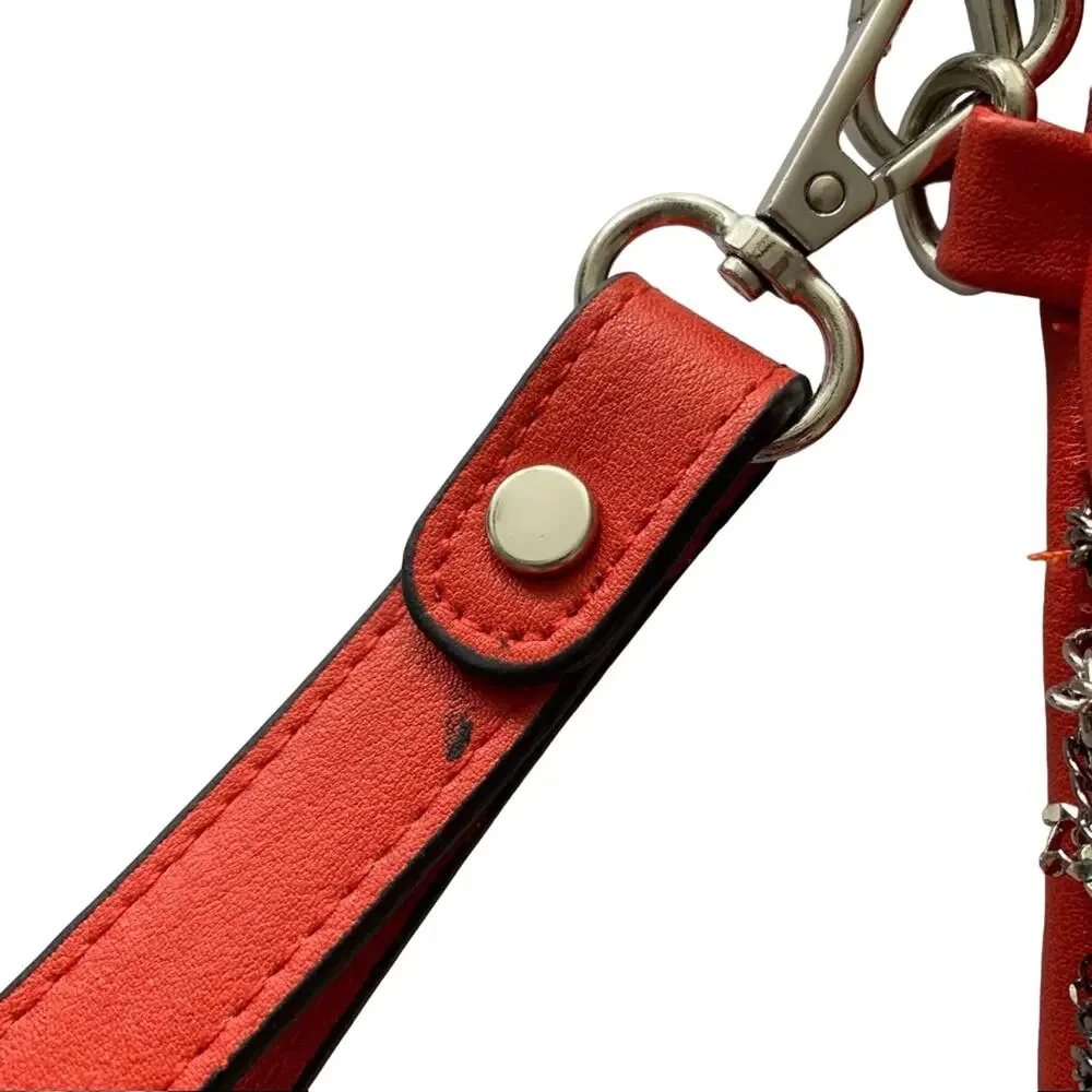BCBGeneration | Milena Red Crossbody Silver Chain